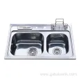 Popular Home Stainless Steel Two Bowls Kitchen Sink